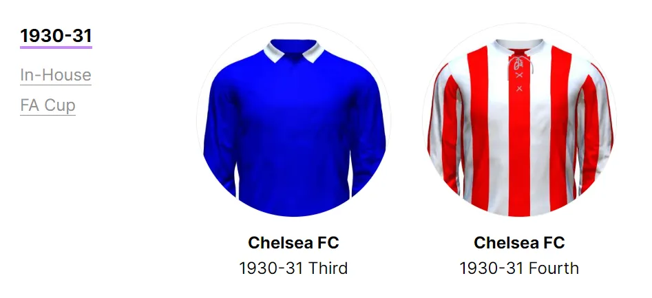 Áo đấu Chelsea mùa giải 1930/31