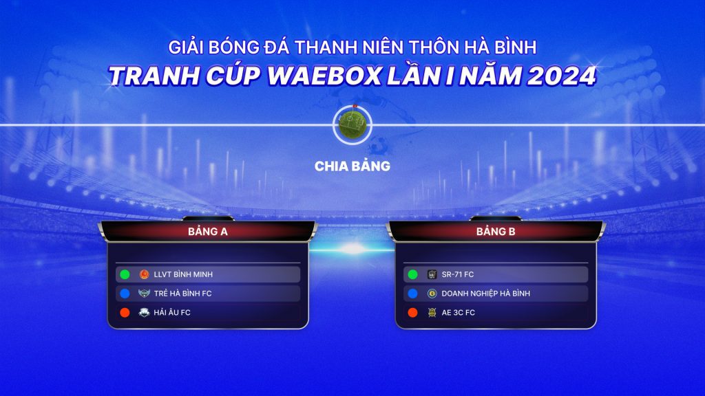 Bảng đấu Giải Thanh Niên Thôn Hà Bình (Waebox Cup 2024)