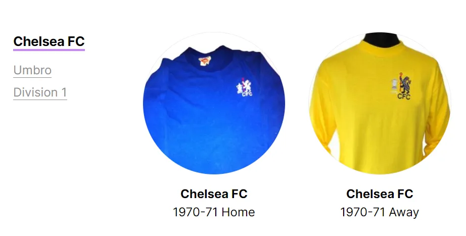 Áo đấu Chelsea mùa giải 1970/71