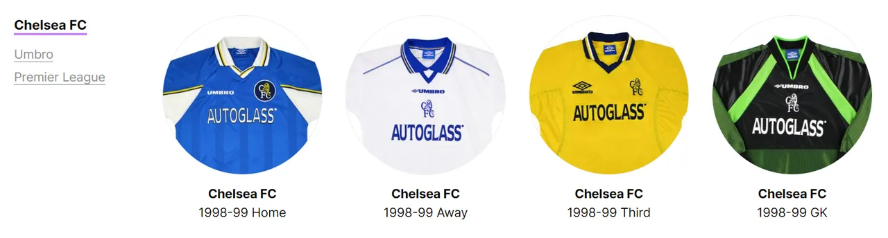 Áo đấu Chelsea mùa giải 1998/99