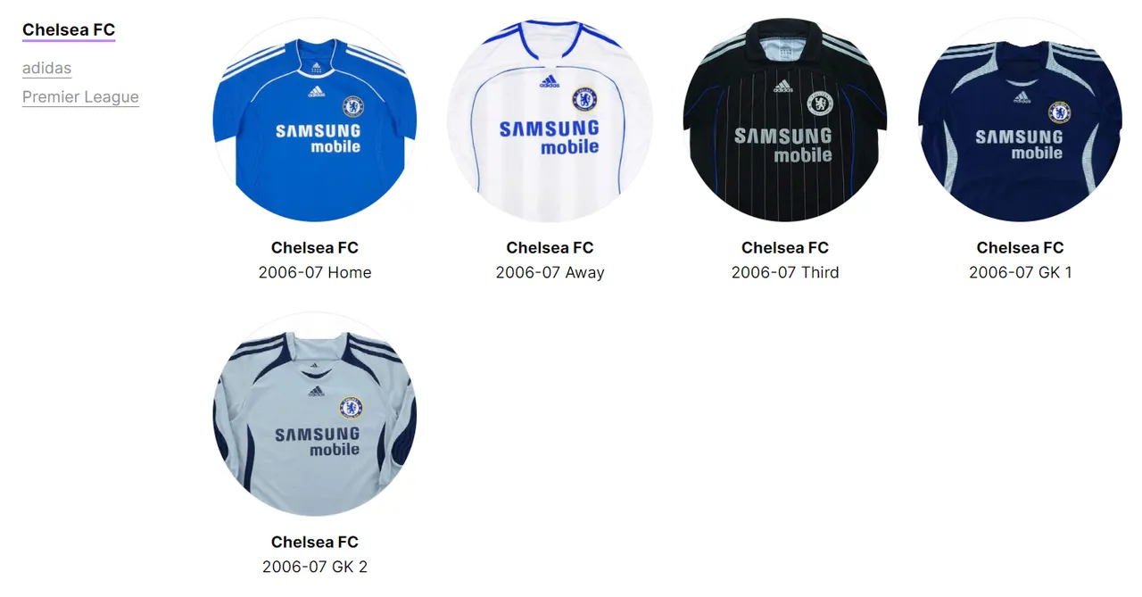 Áo đấu Chelsea mùa giải 2006/07