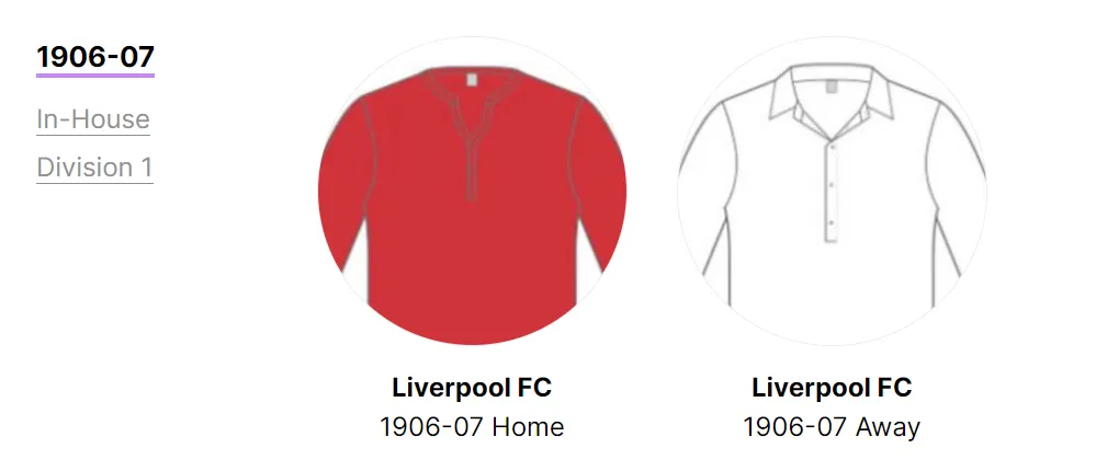 Áo câu lạc bộ Liverpool 1906/07