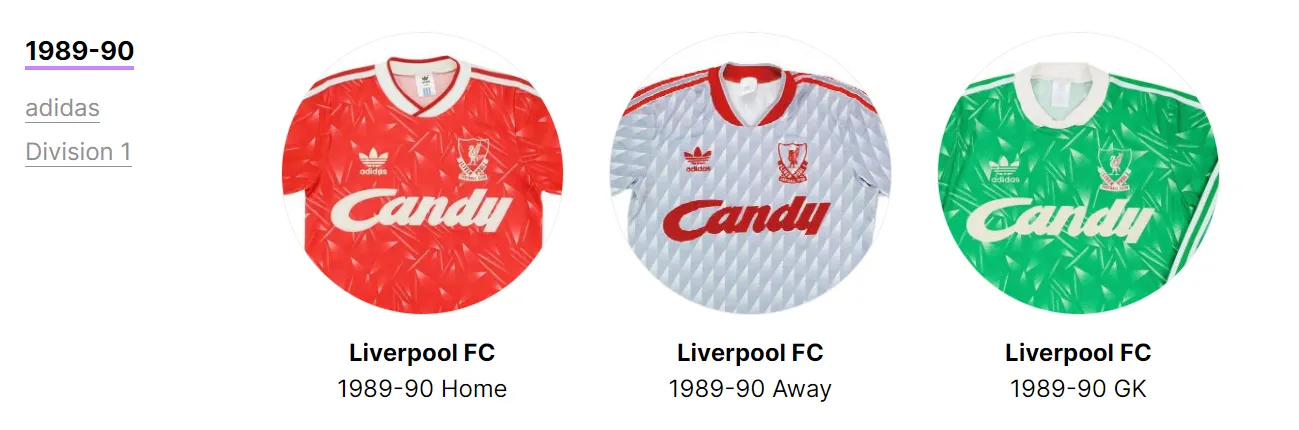 Áo bóng đá Liverpool mùa giải 1989 - 90