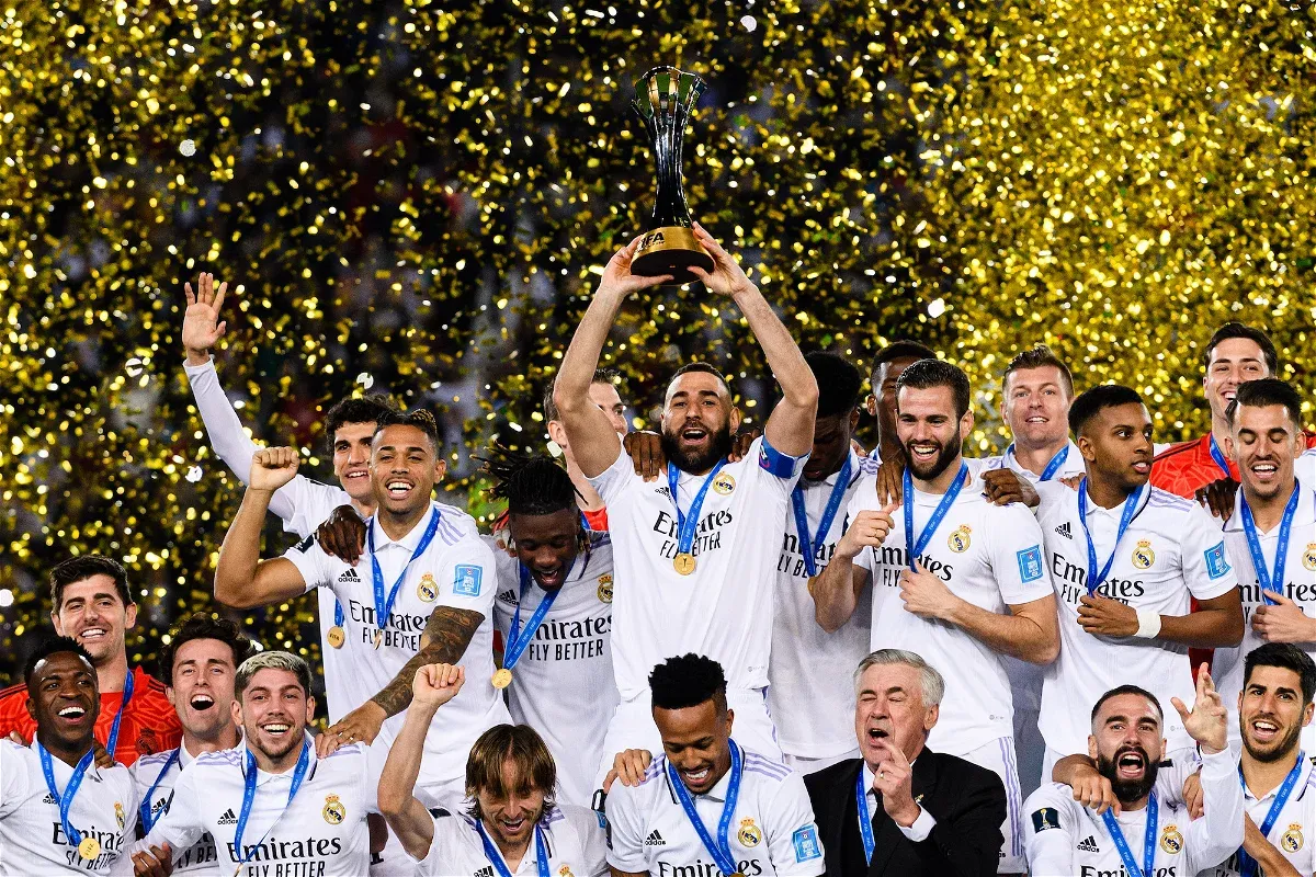 Real Madrid ăn mừng chiến thắng tại FIFA Club World Cup Maroc 2022