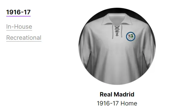 Áo bóng đá Real Madrid mùa giải 1916/17