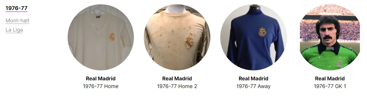 Áo bóng đá Real Madrid mùa giải 1975/77