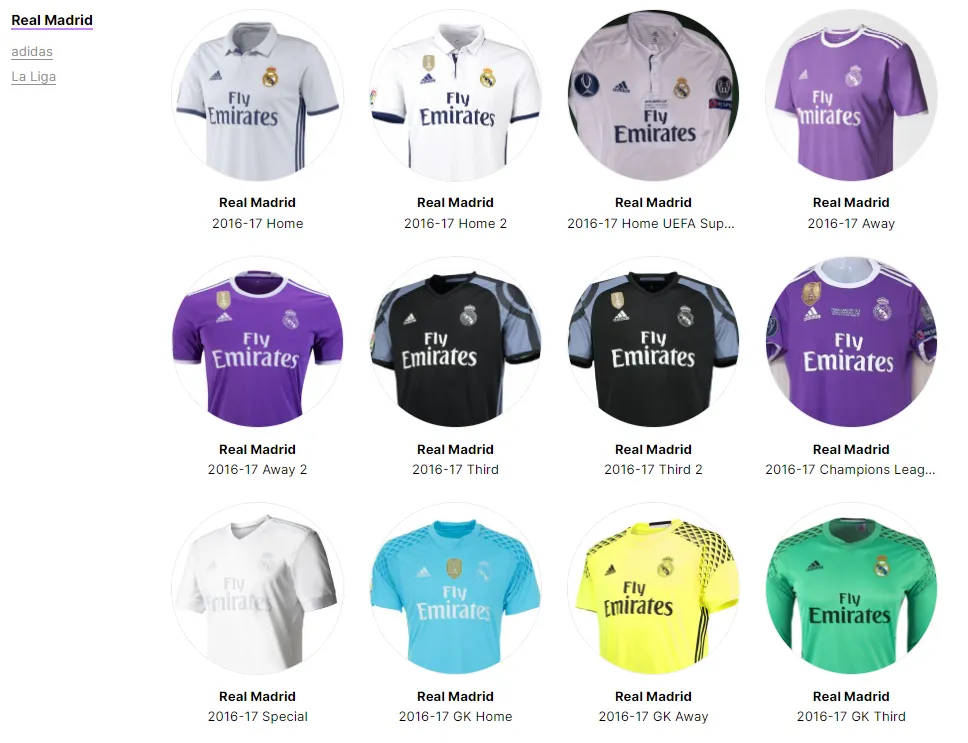 Áo bóng đá Real Madrid mùa giải 2016/17